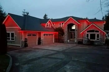 Frederickson permanent holiday lights for your home in WA near 98375