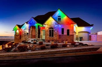 Artondale permanent outdoor christmas lights professionally installed in WA near 98335