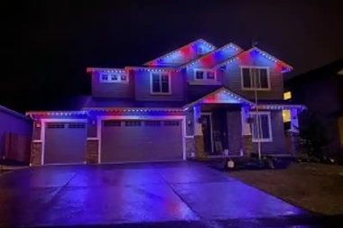 Attractive Covington backyard lights in WA near 98042
